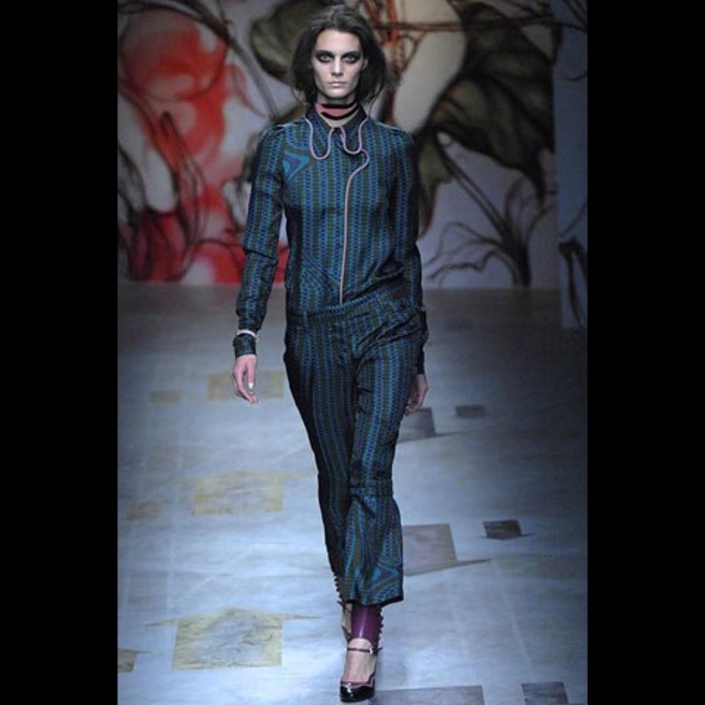 Prada S/S 2008 Fairy Silk Flare Pants